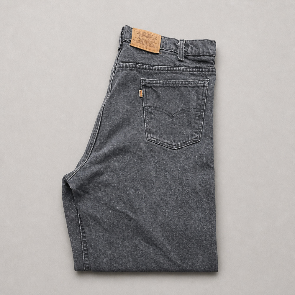 Vintage Levis 615 Jeans Mens 40x32 Orange Tab USA Made Black Gray Denim 90s